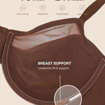 Lover-Beauty Minimizer Bras for Women Full Coverage Unlined Underwire Bras Plus Size Lifting Bra for Heavy Breast, Brown 34DD