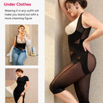 Nebility Bodysuit for Women Tummy Control Shapewear Faja Body Shaper Waist Trainer Open Bust Mid-Thigh Bodysuit