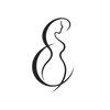Black and white logo of a stylized woman's silhouette with flowing hair on a white background
