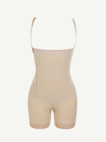 Pretty Detachable Straps Side Zip Postoperative Body Shaper