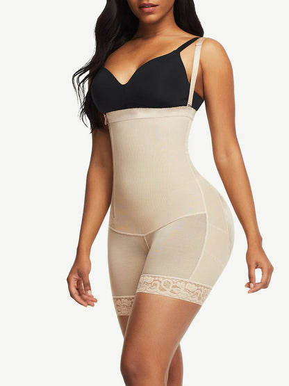 Pretty Detachable Straps Side Zip Postoperative Body Shaper