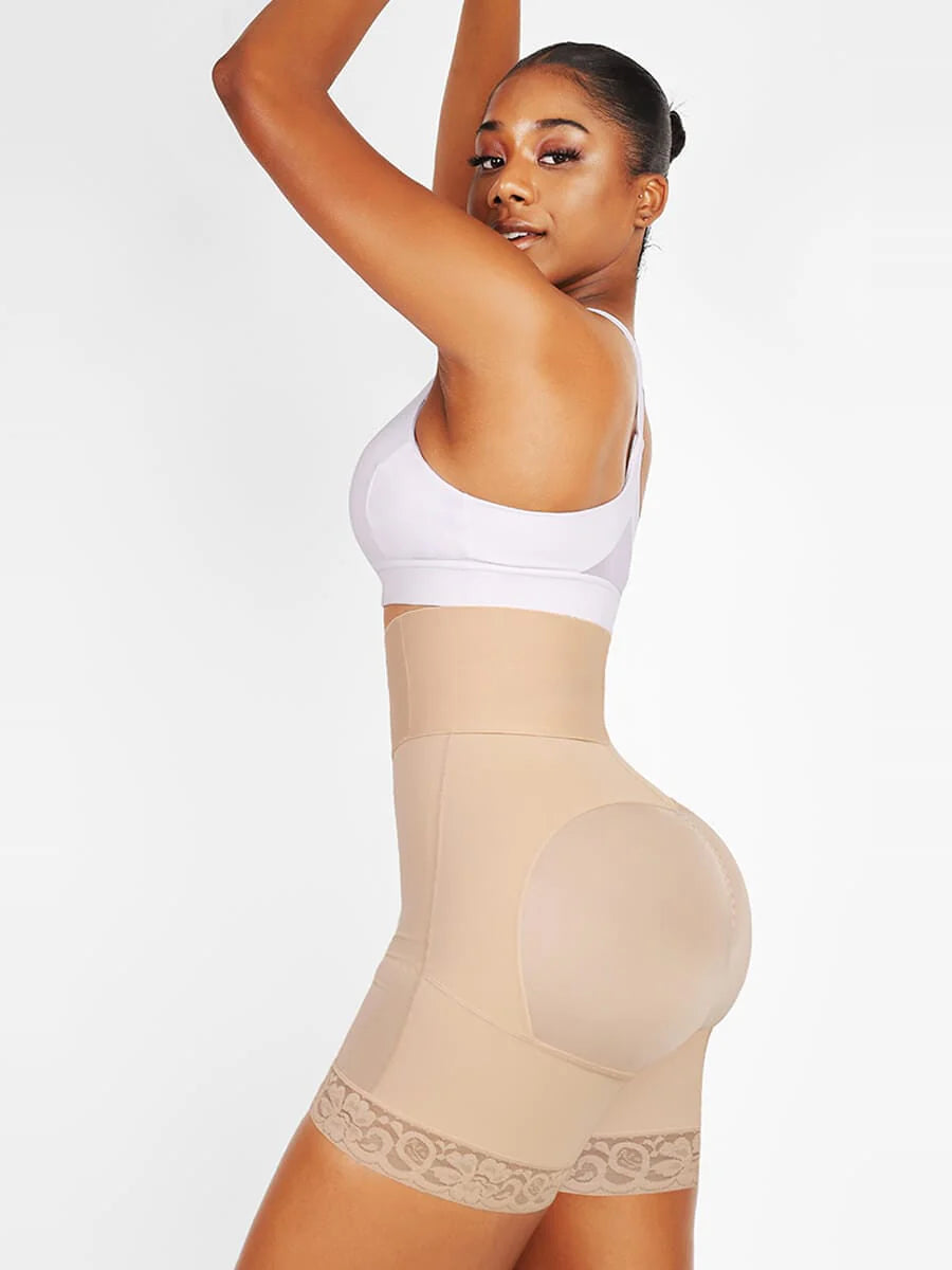 3-bones Triple-breasted High-waisted Elastic Body Butt Lifter