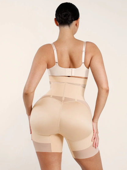 High-Waisted Shaping Briefs Breathable Mesh Waist & Abdomen Control Butt Lifter