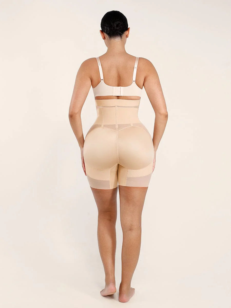 High-Waisted Shaping Briefs Breathable Mesh Waist & Abdomen Control Butt Lifter