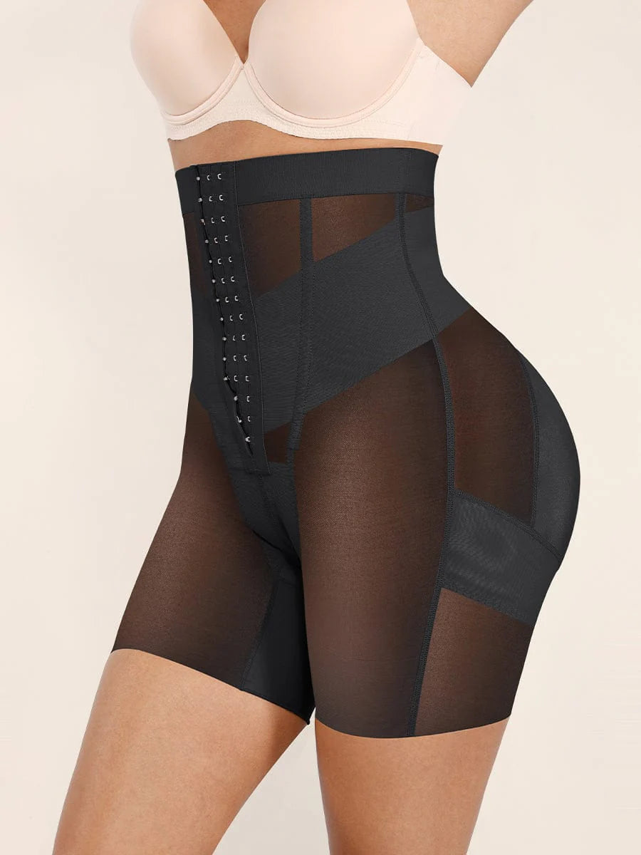 High-Waisted Shaping Briefs Breathable Mesh Waist & Abdomen Control Butt Lifter