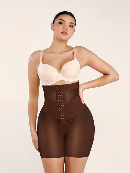 High-Waisted Shaping Briefs Breathable Mesh Waist & Abdomen Control Butt Lifter