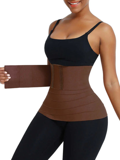 Black Latex Tummy Wrap Compression Band Higher Power