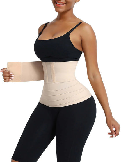 Black Latex Tummy Wrap Compression Band Higher Power